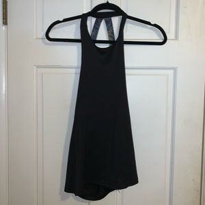 Be Up Black Workout Tank with Multicolor straps